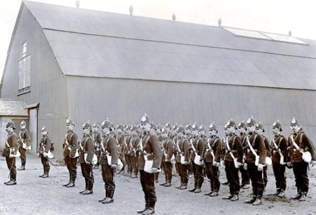 On parade at Friars Street Drill hall