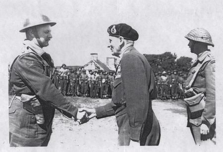 Post war Major Crofts serving with the Herefordshire Light Infantry meets FM Montgomery