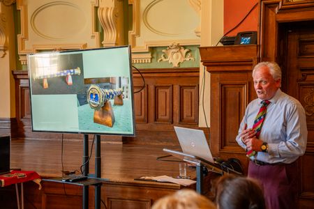 Col Andy Taylor giving the keynote address of the evening.