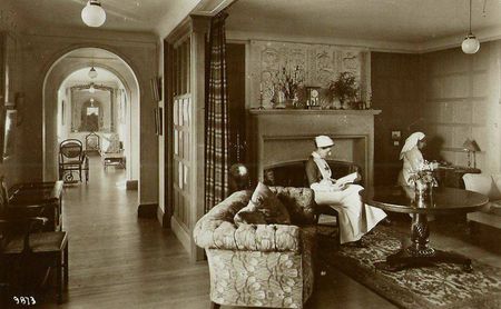 Brandon Lodge sitting room 1915 used as a Nurses' Lounge