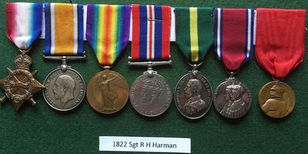 CSM Harman's medals