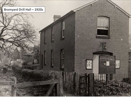 Bromyard Territorial Drill Station seen here in the 1920s. It is still in use today as by Bromyard Army Cadet Detachment.